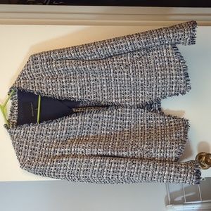 Tweed Blazer with Edgy Hems